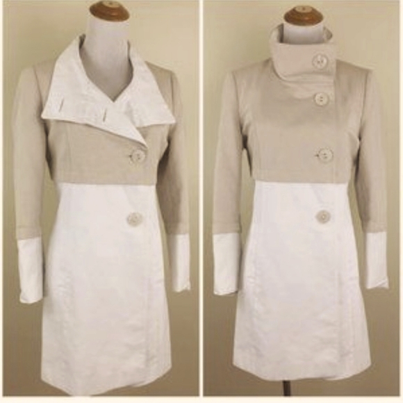 Tahari color block jacket coat sz small *AH1 - Picture 2 of 7